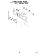 Part Location Diagram of WP8300435 Whirlpool Control Panel with Touchpad - Black