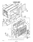 CABINET Diagram and Parts List for AC1352XP0  Whirlpool Air Conditioner