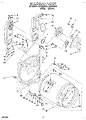 BULKHEAD Diagram and Parts List for LGT6638AW1  Whirlpool Dryer