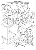 LINER Diagram and Parts List for KTRC22KKBL02  KitchenAid Refrigerator