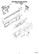 CONTROL PANEL PARTS Diagram and Parts List for WFW8300SW0  Whirlpool Washer