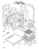 OVEN Diagram and Parts List for RF4700XWW1  Whirlpool Range