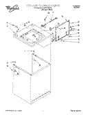 TOP AND CABINET Diagram and Parts List for 6LBR5132EQ0  Whirlpool Washer