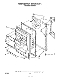 REFRIGERATOR DOOR Diagram and Parts List for ET18HMXSW01  Whirlpool Refrigerator