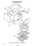 UPPER OVEN Diagram and Parts List for RB170PXL3  Whirlpool Wall Oven