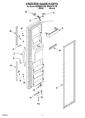FREEZER DOOR Diagram and Parts List for GD2NHGXLQ00  Whirlpool Refrigerator