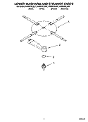 LOWER WASHARM AND STRAINER PARTS Diagram and Parts List for KUDS01FLBL7  KitchenAid Dishwasher