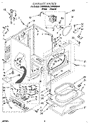 CABINET Diagram and Parts List for LGV6848AN1  Whirlpool Dryer
