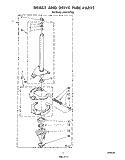 BRAKE AND DRIVE TUBE Diagram and Parts List for LA5610XTN0  Whirlpool Washer