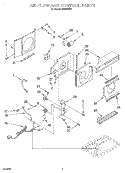 AIR FLOW AND CONTROL Diagram and Parts List for X05002F01  Roper Air Conditioner