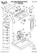 TOP AND CONSOLE PARTS Diagram and Parts List for 7MLGC9545JQ5  Whirlpool Dryer