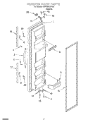 FREEZER DOOR Diagram and Parts List for 4YED25PQFN03  Whirlpool Refrigerator