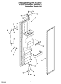 FREEZER DOOR PARTS Diagram and Parts List for KSRG25FKSS17  KitchenAid Refrigerator