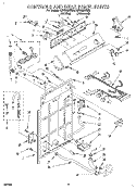 CONTROLS AND REAR PANEL Diagram and Parts List for LSV9355BN0  Whirlpool Washer