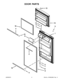 DOOR PARTS Diagram and Parts List for W8RXNGMWQ04  Whirlpool Refrigerator