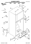 CABINET PARTS Diagram and Parts List for GT1NHWXPS00  Whirlpool Refrigerator