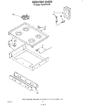 COOKTOP Diagram and Parts List for SE950PSKW0  Whirlpool Range