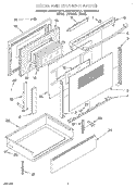 DOOR AND DRAWER Diagram and Parts List for KESH307BBL4  KitchenAid Range