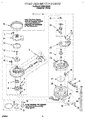 PUMP AND MOTOR Diagram and Parts List for DU920QWDQ2  Whirlpool Dishwasher