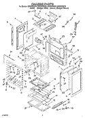 CHASSIS Diagram and Parts List for SF357PEKW0  Whirlpool Range