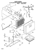 UNIT PARTS, PARTS NOT ILLUSTRATED Diagram and Parts List for EV171NYMS02  Whirlpool Freezer