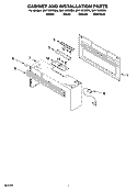 CABINET AND INSTALLATION PARTS Diagram and Parts List for MH1150XMQ4  Whirlpool Microwave