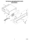 TOP GRILLE AND UNIT COVER PARTS Diagram and Parts List for KSSO48FMX01  KitchenAid Refrigerator