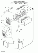 ICEMAKER PARTS Diagram and Parts List for ET1CHEXVB01  Whirlpool Refrigerator