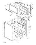 DOOR Diagram and Parts List for ET20GKXDN10  Whirlpool Refrigerator