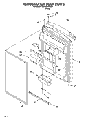 REFRIGERATOR DOOR PARTS Diagram and Parts List for 5GR9SHKXLQ01  Whirlpool Refrigerator