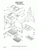 SHELF PARTS Diagram and Parts List for GX2SHBXVY05  Whirlpool Refrigerator