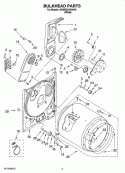 BULKHEAD PARTS, OPTIONAL PARTS (NOT INCLUDED) Diagram and Parts List for 4KWED5790VW0  Whirlpool Dryer