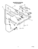 MANIFOLD Diagram and Parts List for SF3000SYW0  Whirlpool Range