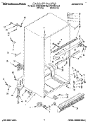 CABINET Diagram and Parts List for KTRC18KAWH10  KitchenAid Refrigerator