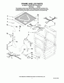 FRAME AND LID PARTS Diagram and Parts List for KUDH03DTBL3  KitchenAid Dishwasher