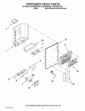 DISPENSER FRONT PARTS Diagram and Parts List for WSF26D2EXW01  Whirlpool Refrigerator