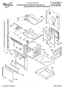 OVEN Diagram and Parts List for RBD306PDB4  Whirlpool Wall Oven