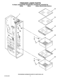 FREEZER LINER PARTS Diagram and Parts List for GSS30C6EYF00  Whirlpool Refrigerator