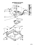 MACHINE BASE Diagram and Parts List for 6LA5800XTW2  Whirlpool Washer