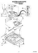 MACHINE BASE PARTS Diagram and Parts List for 7MMSE7999TW0  Whirlpool Washer