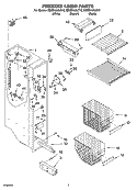 FREEZER LINER PARTS Diagram and Parts List for GD5SHAXLT12  Whirlpool Refrigerator