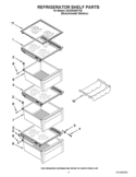 REFRIGERATOR SHELF PARTS Diagram and Parts List for GSC25C6EYY02  Whirlpool Refrigerator