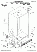 CABINET PARTS Diagram and Parts List for GD5DHAXVB03  Whirlpool Refrigerator