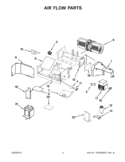AIR FLOW PARTS Diagram and Parts List for YWMH2205XVQ2  Whirlpool Microwave