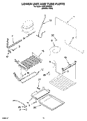 LOWER UNIT AND TUBE PARTS Diagram and Parts List for KBRC36FMS01  KitchenAid Refrigerator