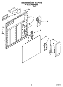 INNER DOOR PARTS Diagram and Parts List for RUD6050RD2  Roper Dishwasher