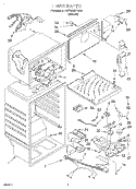 LINER Diagram and Parts List for 7MET18GKDN00  Whirlpool Refrigerator