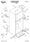 CABINET PARTS Diagram and Parts List for 5VET2WPKLQ04  Whirlpool Refrigerator