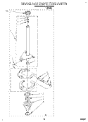 BRAKE AND DRIVE TUBE Diagram and Parts List for 6LBR5132BW1  Whirlpool Washer