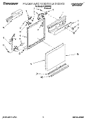 FRAME AND CONSOLE Diagram and Parts List for TUD2000W7  Whirlpool Dishwasher